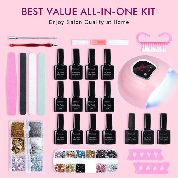 Gel Nail Polish Kit with UV Light - Image 6