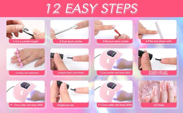 Gel Nail Polish Kit with UV Light - Image 2